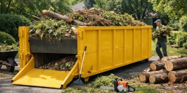 Yard Debris Dumpster Rental for Big Cleanups